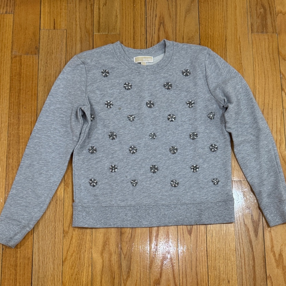 Michael Kors Gray Embellished Women's Sweater
